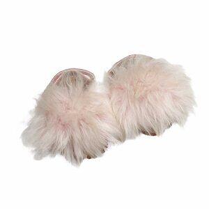 UGG Pink Furry Holly Sandals